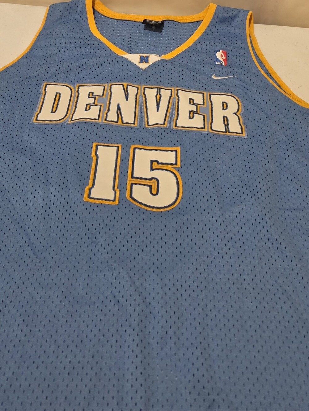 Vintage Nike Denver Nuggets Carmelo Anthony #15 Jersey Stitched Swingman XL +2